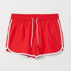 Red and White Shorts